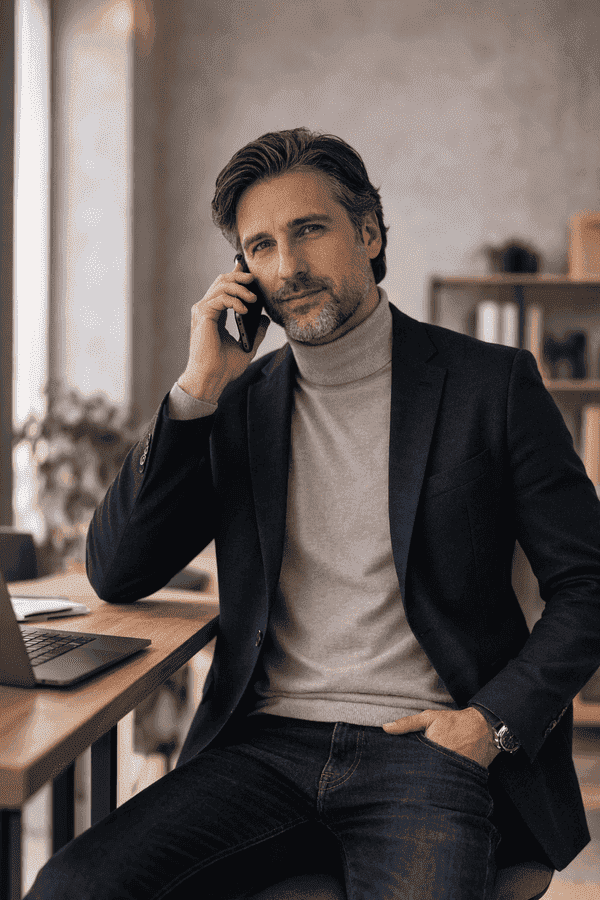 Ανδρας μιλάει στο τηλέφωνο